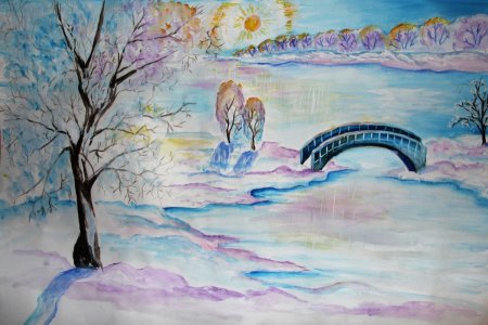 Морозный день рисунок