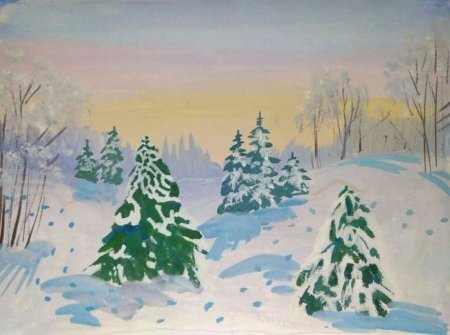 Зимнее утро Пушкин рисунок