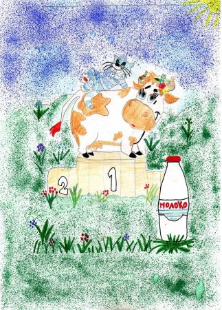 Рисование на тему молоко