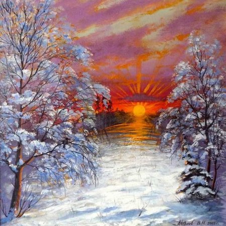 Владимир Марков. Зимний лес картина