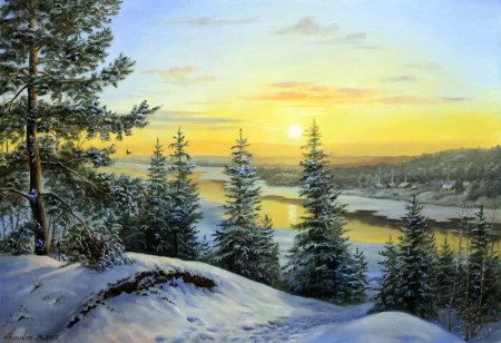 Художник Владимир Куликов зимние пейзажи