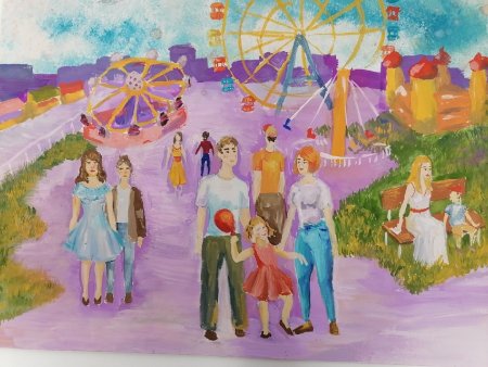 Рисование праздничный город