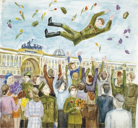 Детский рисунок двора