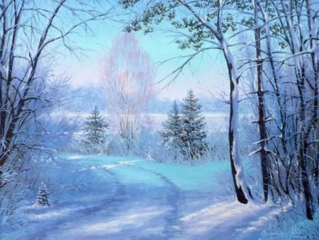 Пейзажи художника Владимира Воробьева зима