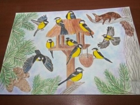Рисунок ко Дню птиц