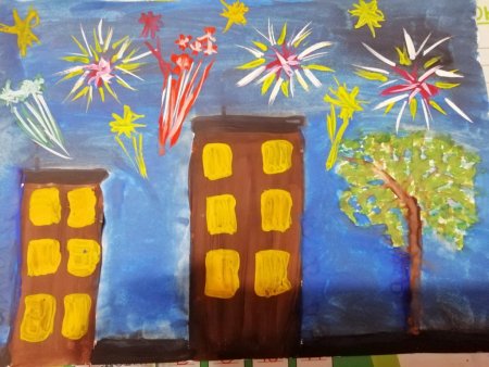 Нарисовать фейерверк