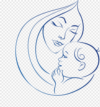 Силуэт матери и ребенка