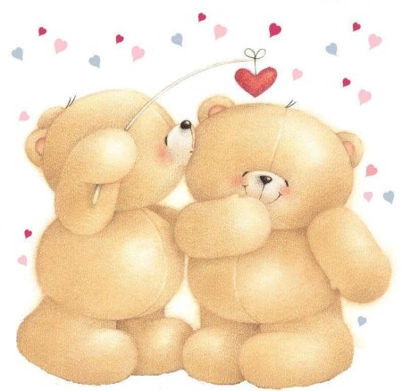 Мишки обнимаются