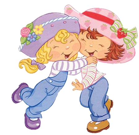 Дети обнимаются мультяшные