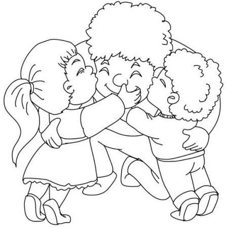 Объятий детский раскраски