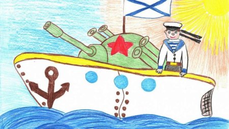 Рисование к Дню ВМФ для детей