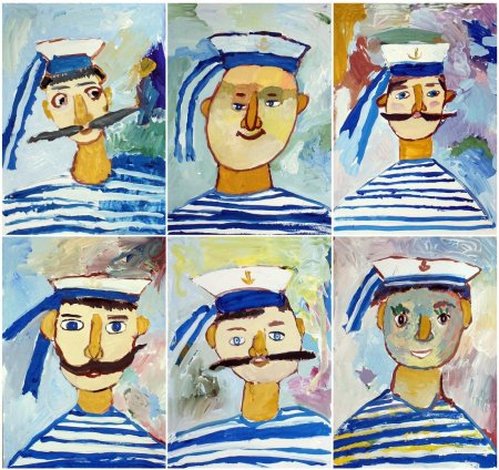 Рисование моряк