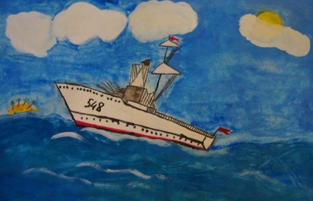 Детские рисунки моряков