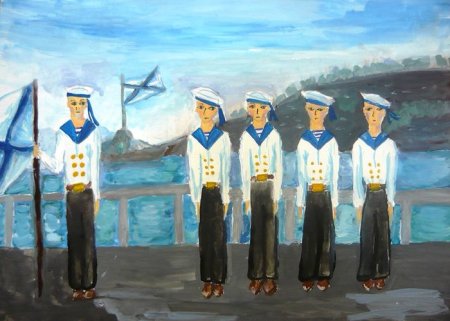 Моряки на корабле для детей