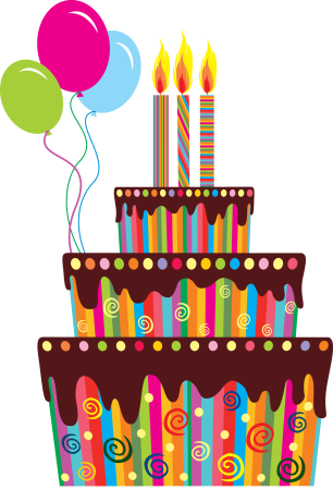 Праздничный торт вектор