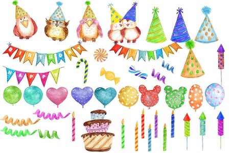 Воздушные шарики акварель