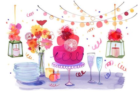 Детский рисунок с днем рождения