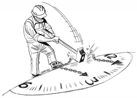 Сокращенный рабочий день карикатура