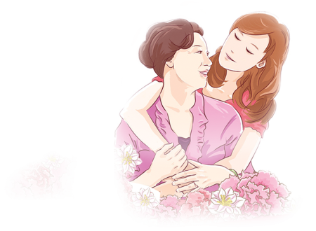 Мать и дочь арт