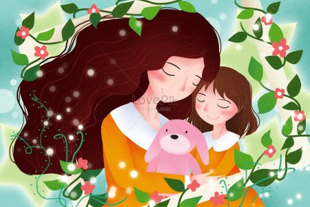 Любовь к маме иллюстрация