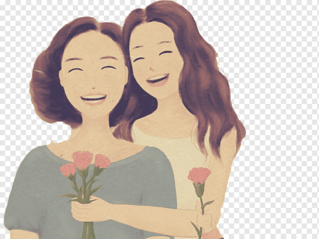 Мама и дочка рисунок