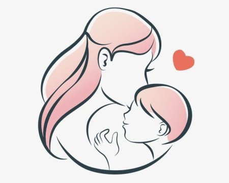 Мама с ребенком вектор