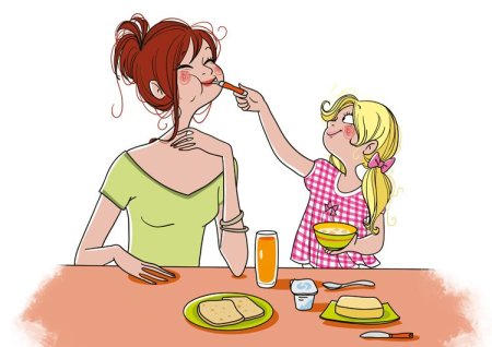 Смешной рисунок мамы