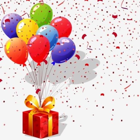 Воздушные шары на белом фоне