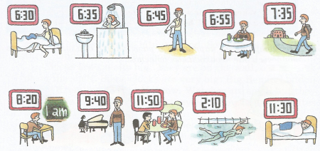 Распорядок дня по английскому