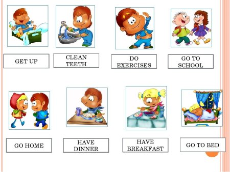 Режим дня на английском