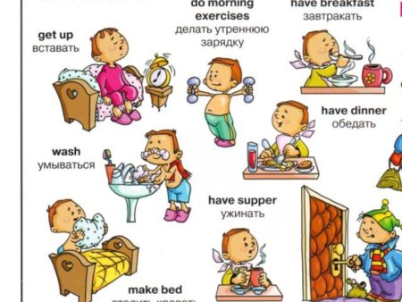 Распорядок дня по английскому