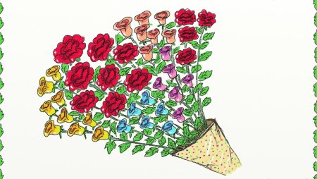 Букет рисунок