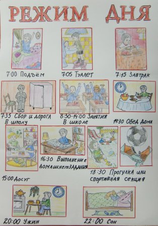 Режим дня школьника