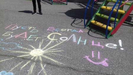 Рисунки на асфальте.