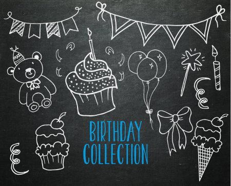 С днем рождения на меловой доске