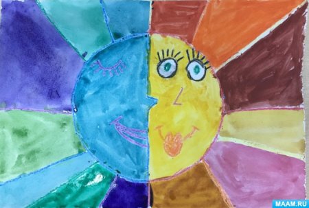 Рисование день и ночь в подготовительной группе