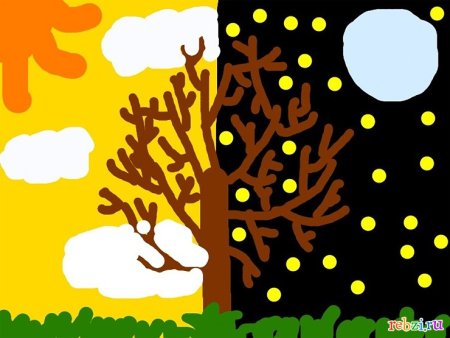 Рисование день и ночь