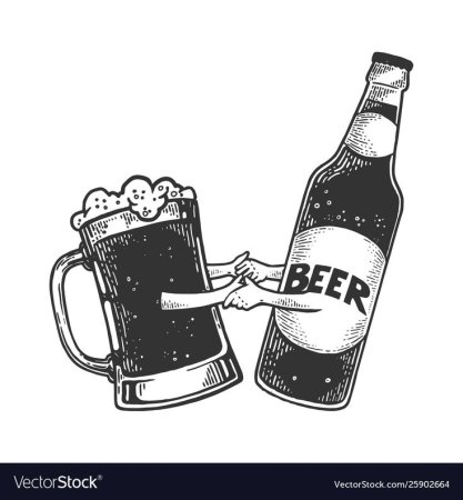 Тату пиво эскиз