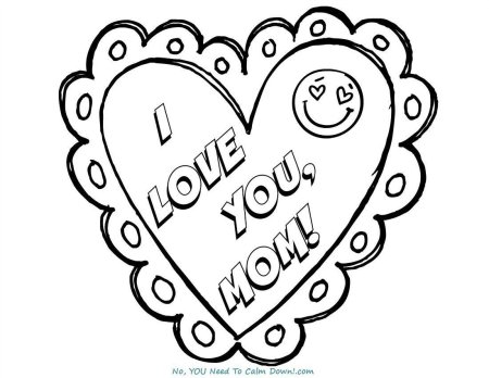 Раскраска i Love you