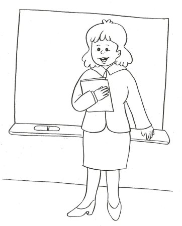 Раскраска портрет учителя для детей