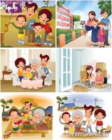 Семья раскраска для детей