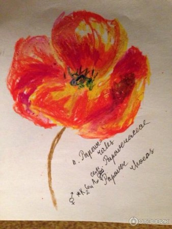 Маки масляной пастелью