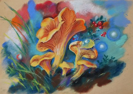 Рисование пастелью и акварелью