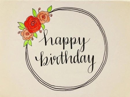 Мини открытки срисовывать с днем рождения