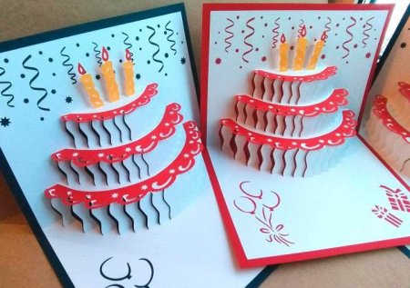 Объемная открытка на день рождения