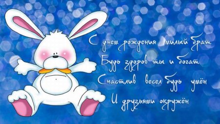 С днём рождения брату от сестры