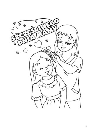 Раскраска ко Дню матери