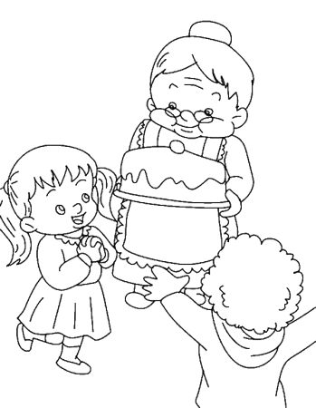 Разукрашки на день рождения бабушке