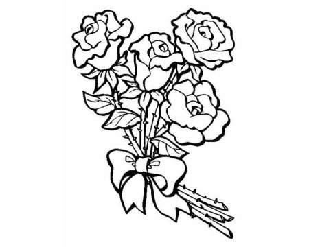 Раскраска с днем рождения цветы