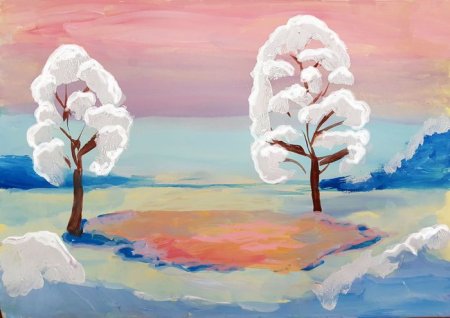 Мороз и солнце день чудесный нарисовать рисунок